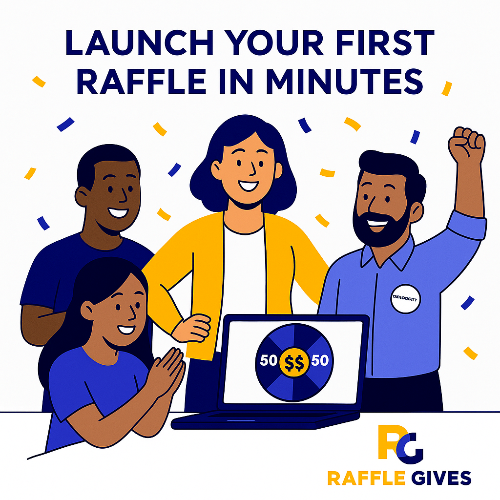 Launch your first online cash raffle with RaffleGives